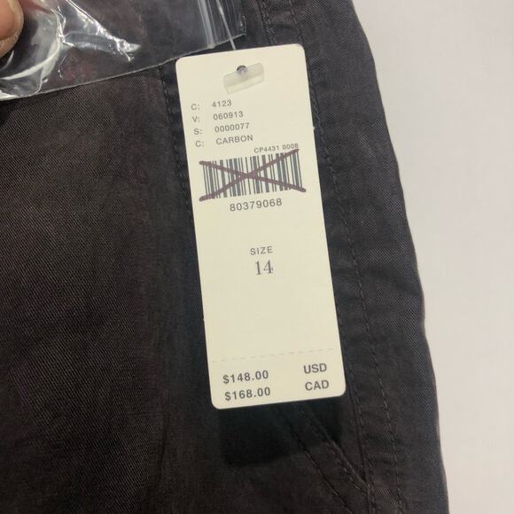 NWT By Anthropologie Slouchy Aviator Pants Carbon Brown Size 14 - Picture 12 of 15